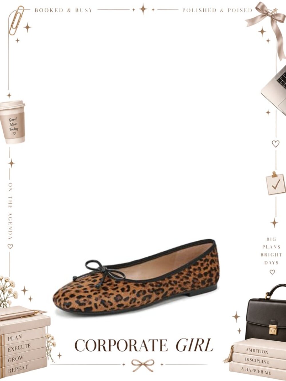 Women's Leather Ballet Flats Slip On Round Toe Lightweight Daily Wear